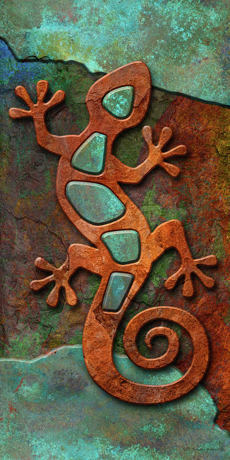 Rust Lizard Digital Art by WB Johnston