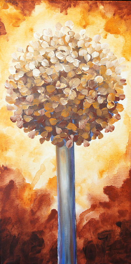 Rust Lollipop Tree Painting by Shiela Gosselin