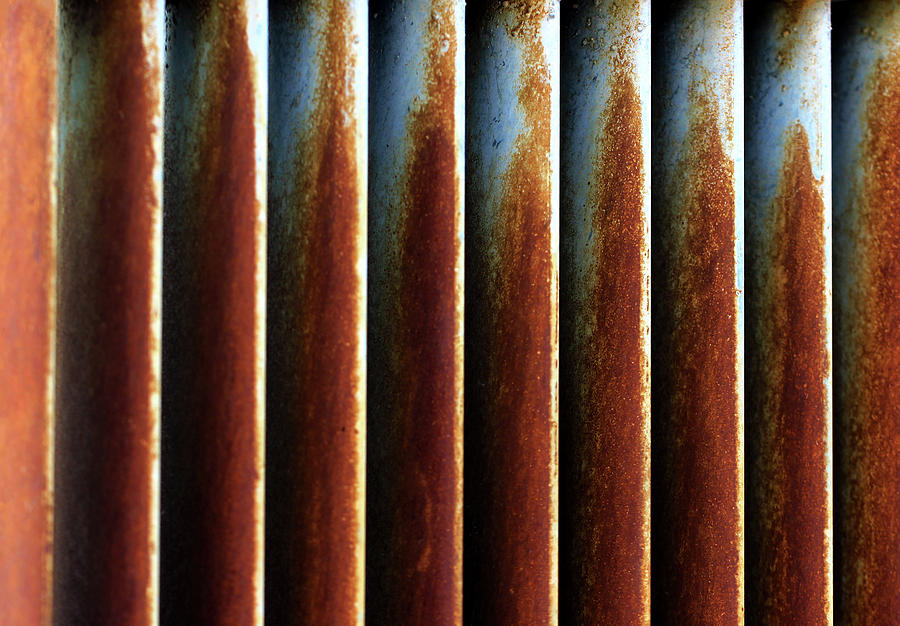 Rusted Blinds of a Water Cooler Photograph by Prakash Ghai