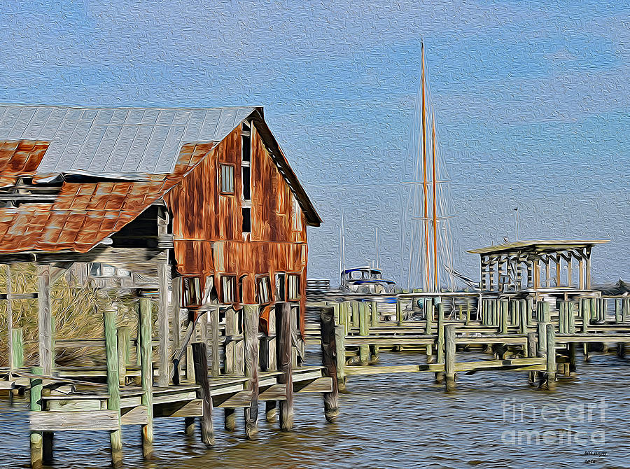 Rusted But Still Standing In Apalachicola Painting by DB Hayes