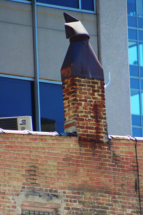 Rusted Chimney on Old Brick Building Photograph by Colleen Cornelius