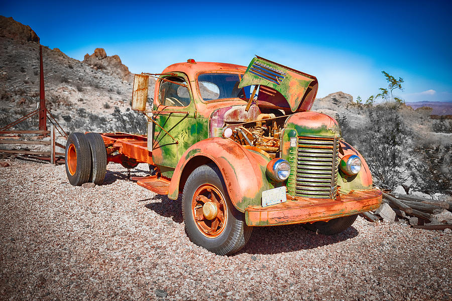 Truck Photograph - Rusted Classics - The International by Mark Rogers