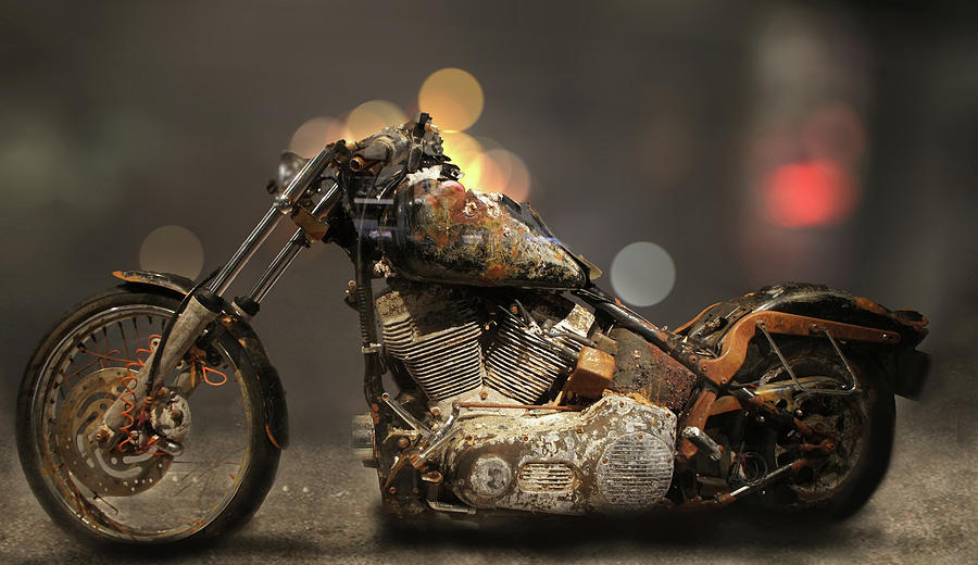 old rusty motorcycle for sale