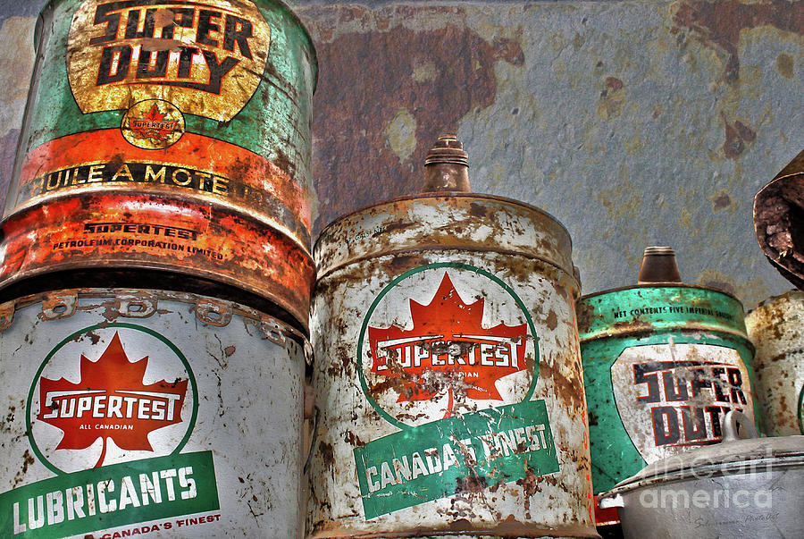 Rusted Oil Cans Photograph by Nina Silver