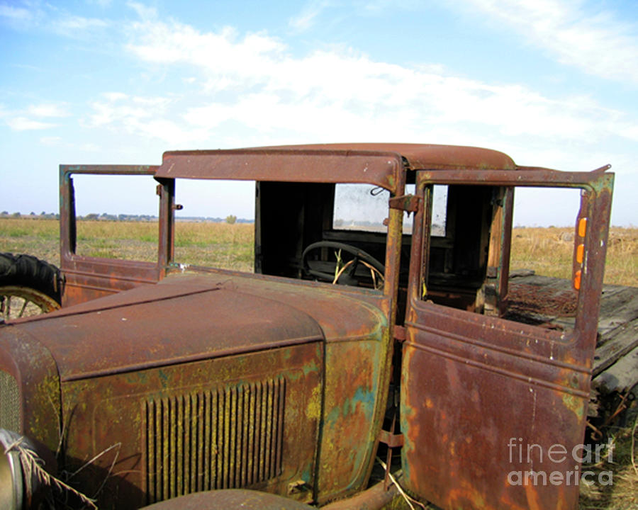 Rusted Truck Against Sky Photograph by Paula Joy Welter
