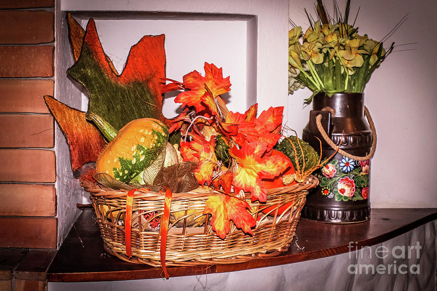 Rustic autumn decorations Photograph by Claudia M Photography