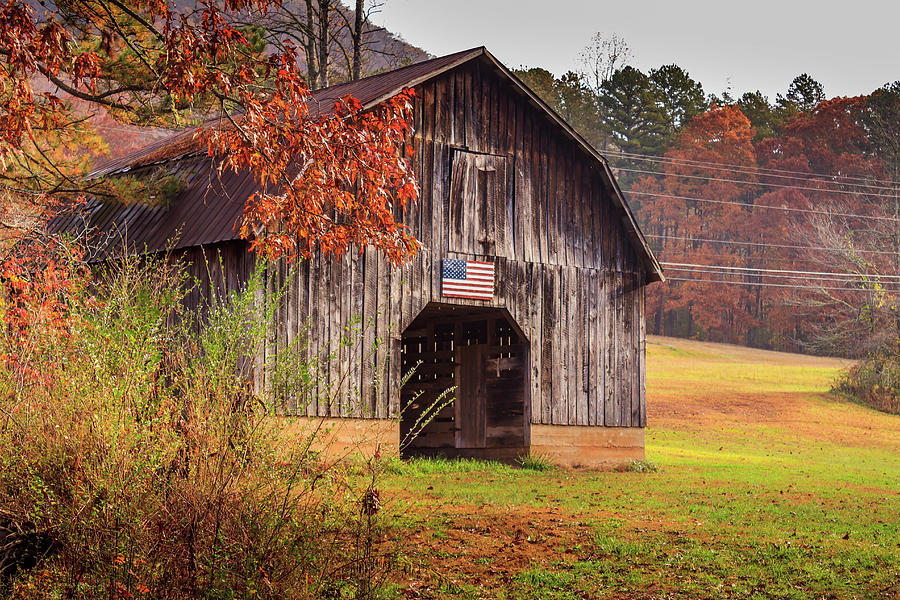 Rustic Barn In Autumn Photograph