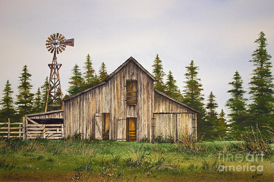 Rustic Barn Painting by James Williamson