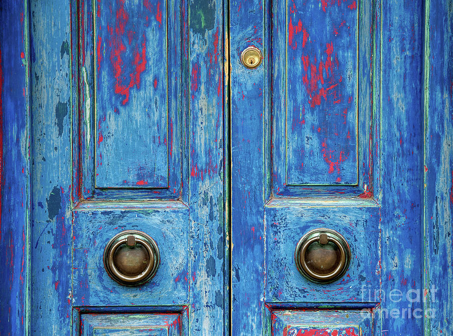 Rustic Blue Doors Photograph by Tim Gainey