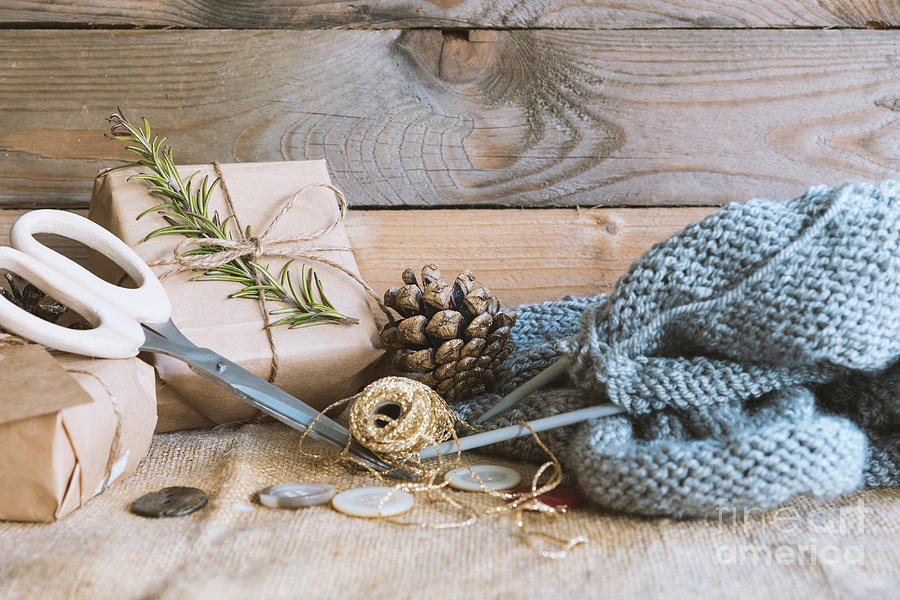Rustic christmas gifts Photograph by Sophie McAulay