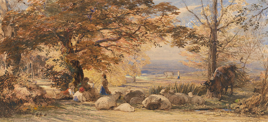 Rustic Contentment Painting by Samuel Palmer
