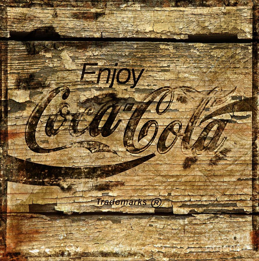 Rustic Cracked Peeling Paint Coca Cola Sign Coke Photograph by Lone Palm Studio