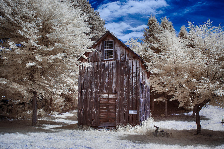 Rustic farm building in Infrared Photograph by Jeff Folger