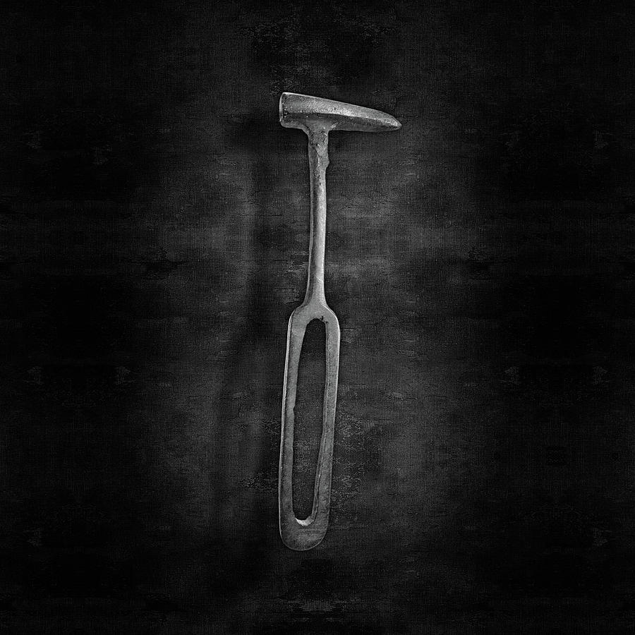 Black And White Photograph - Rustic Hammer in BW by YoPedro