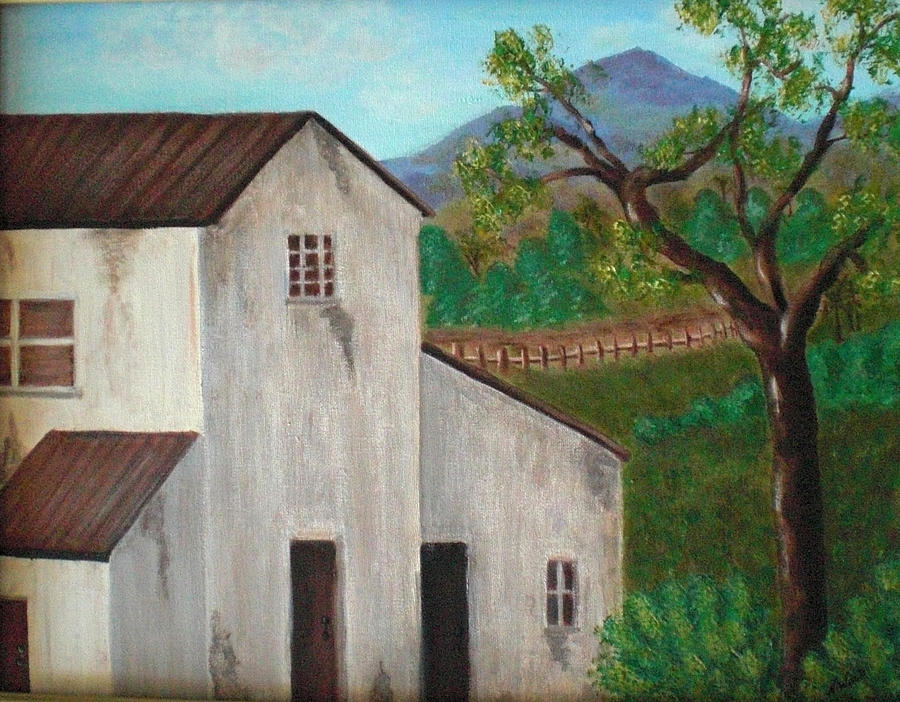 Rustic House Painting by Nancy Sisco