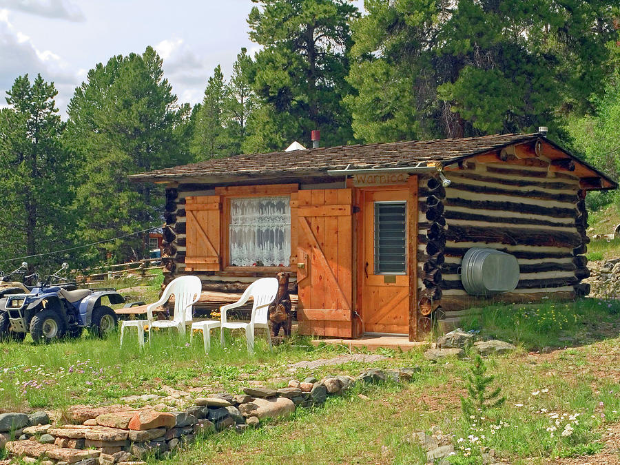 Rustic Log Cabin Photograph by Sally Weigand
