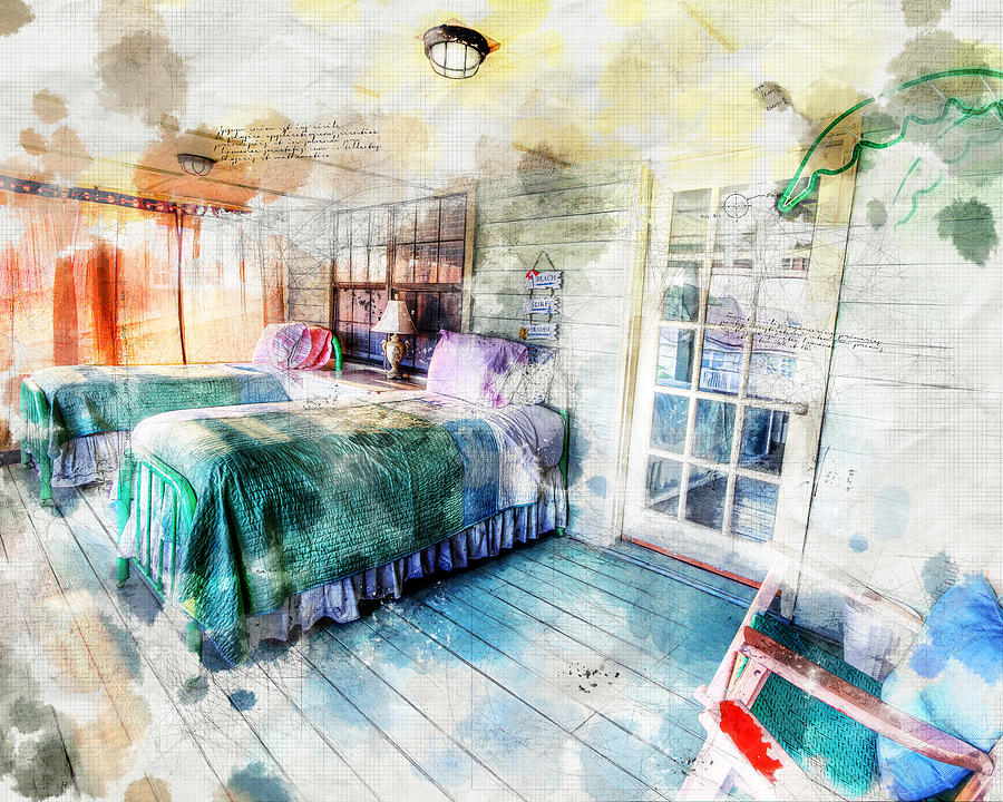 Rustic Look Bedroom Digital Art by Anthony Murphy