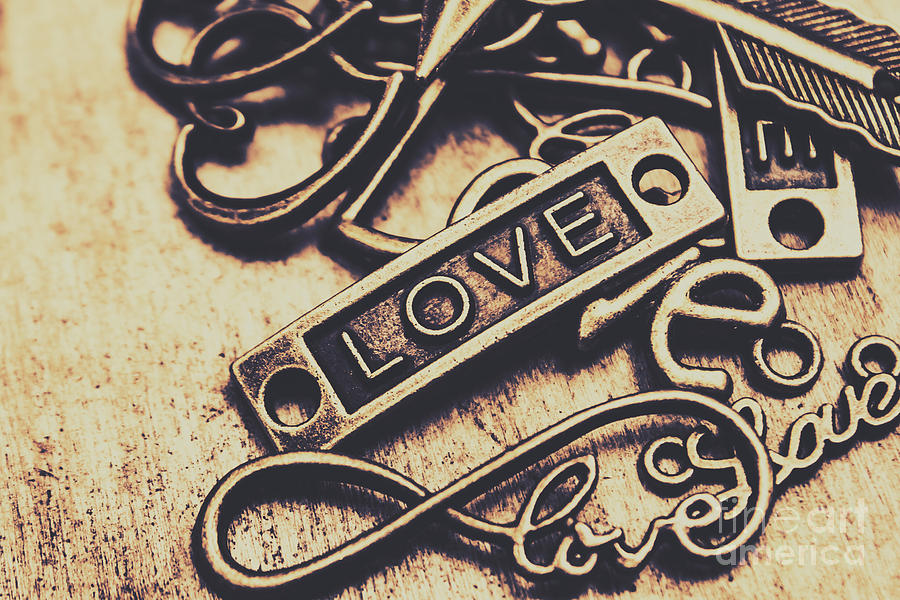 Vintage Photograph - Rustic love icons by Jorgo Photography