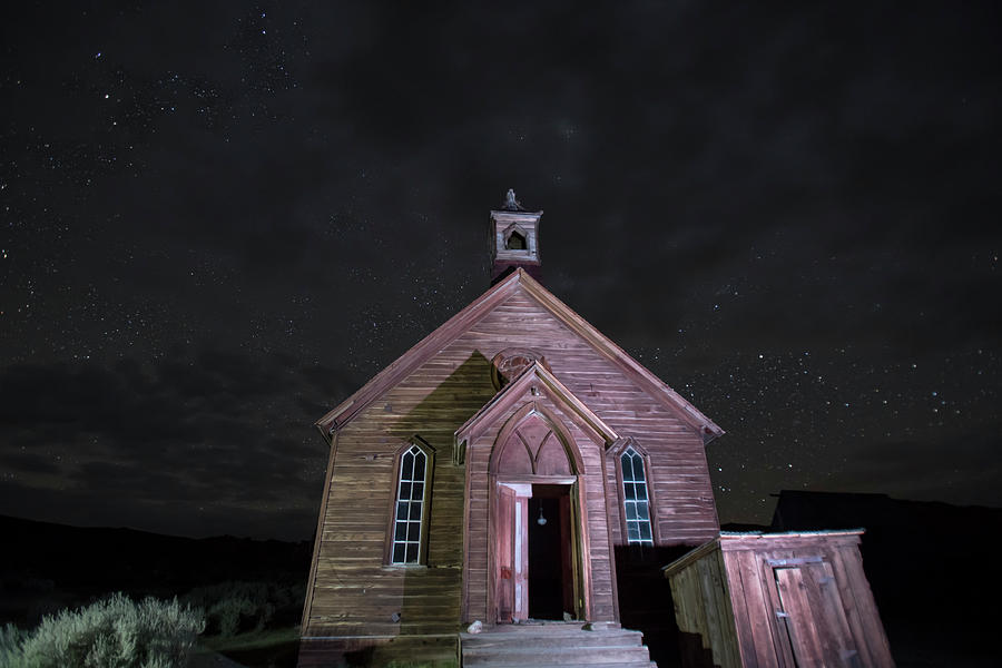 Rustic Methodist Church, Bodie, California Photograph by Karen Foley