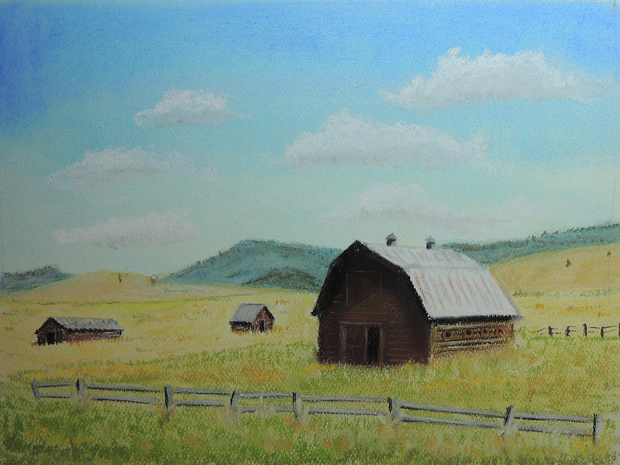 Rustic Montana Barn Painting