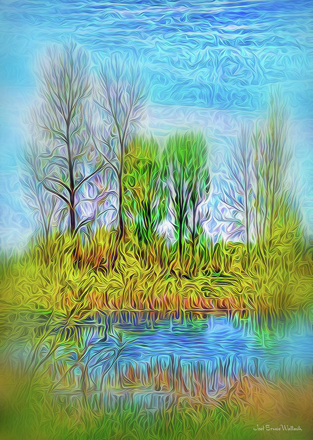 Rustic Pond Morning Digital Art by Joel Bruce Wallach