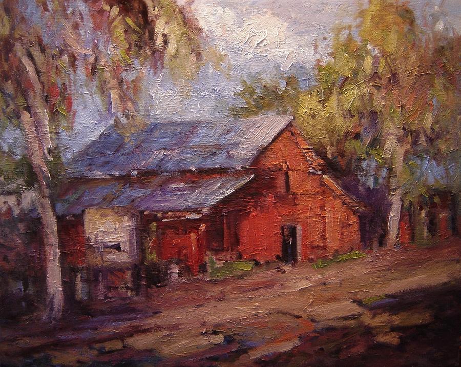 Barn Painting - Rustic red by R W Goetting