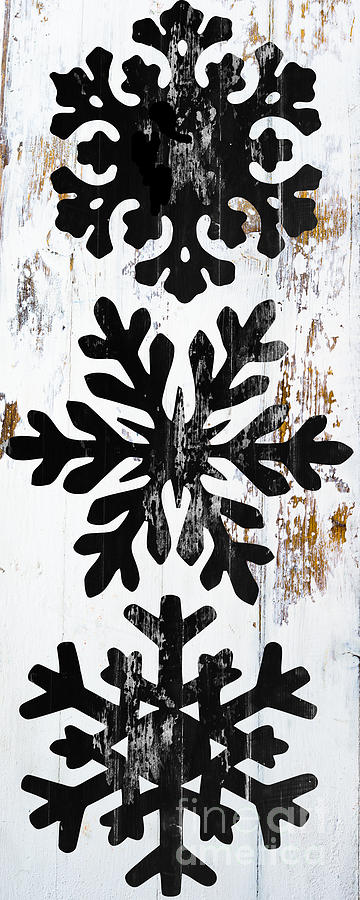Rustic Snowflakes Painting
