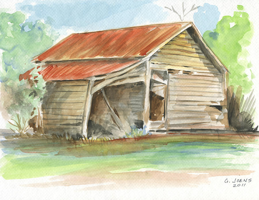 Rustic Southern Barn Painting