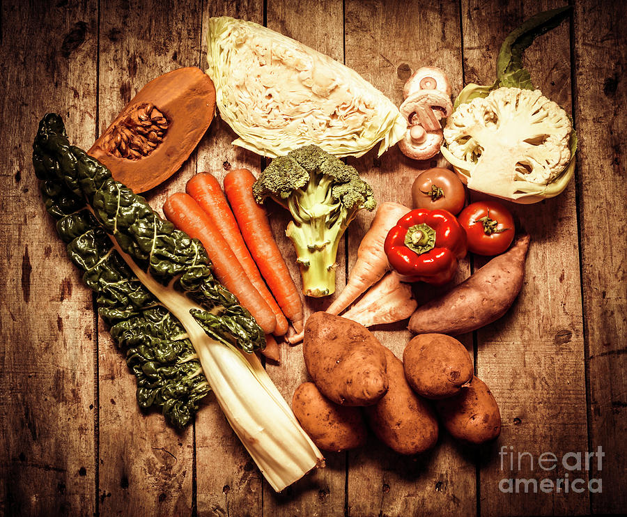 Rustic style country vegetables Photograph by Jorgo Photography
