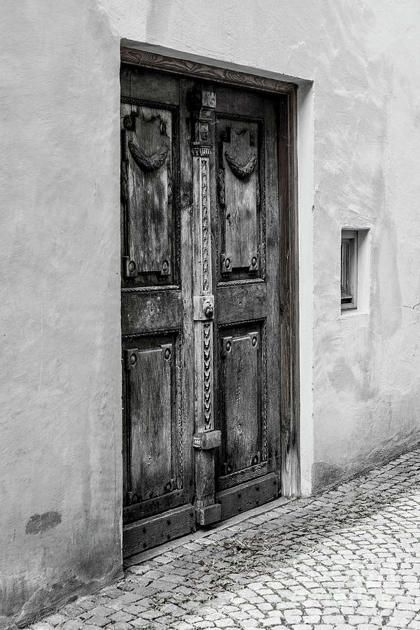 Rustic Wooden Village Door - Germany Photograph by Gary Whitton