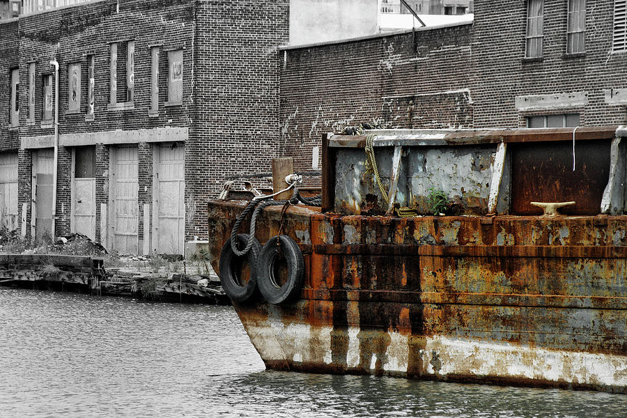Rusting Barge Photograph by Cate Franklyn