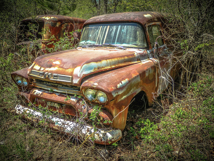Truck Photograph - Rusting in a Field by Sandra Burm