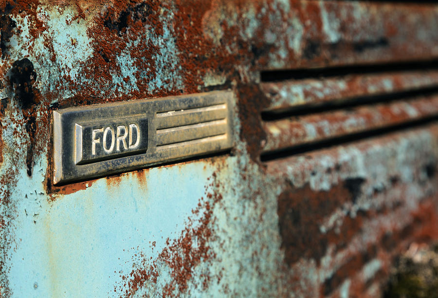 Car Photograph - Rusting old Ford Automobile by Russ Dixon