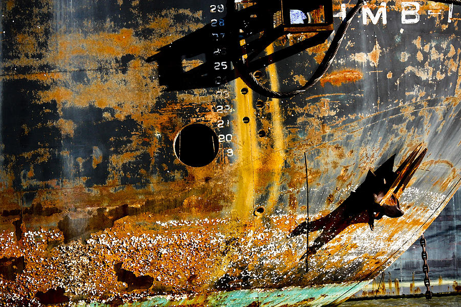Rusting Ship Hull Photograph by Neil Pankler