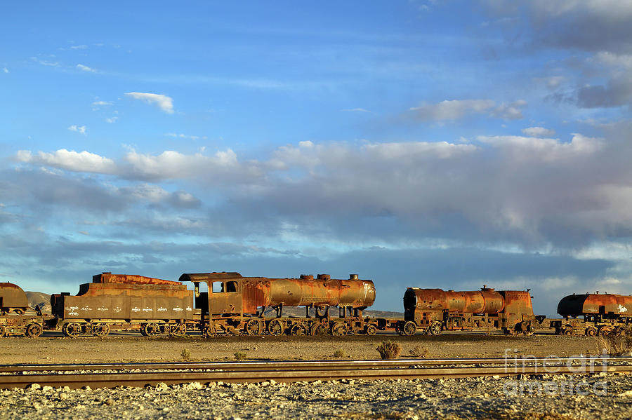 Rusting Steam Trains and Big Skies Bolivia Photograph by James Brunker