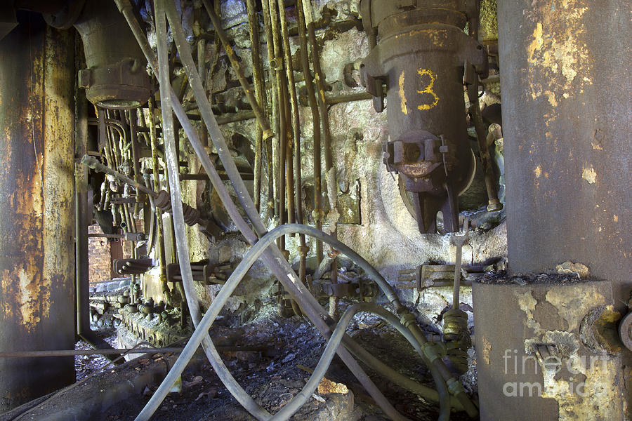 Rusting steel industrial equipment Photograph by Karen Foley