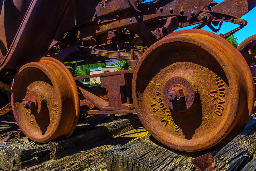 Rusting Train Wheels Photograph by Garry Gay