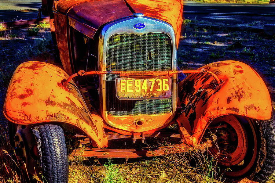 Rusting Yellow Ford Photograph by Garry Gay