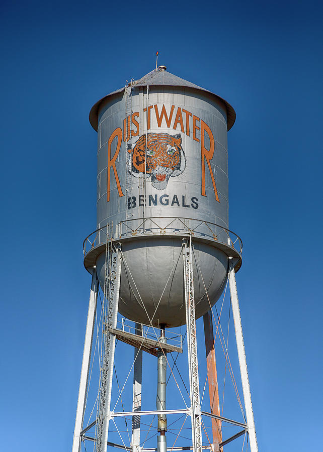 Rustwater Bengals Water Tower Photograph by Stephen Stookey