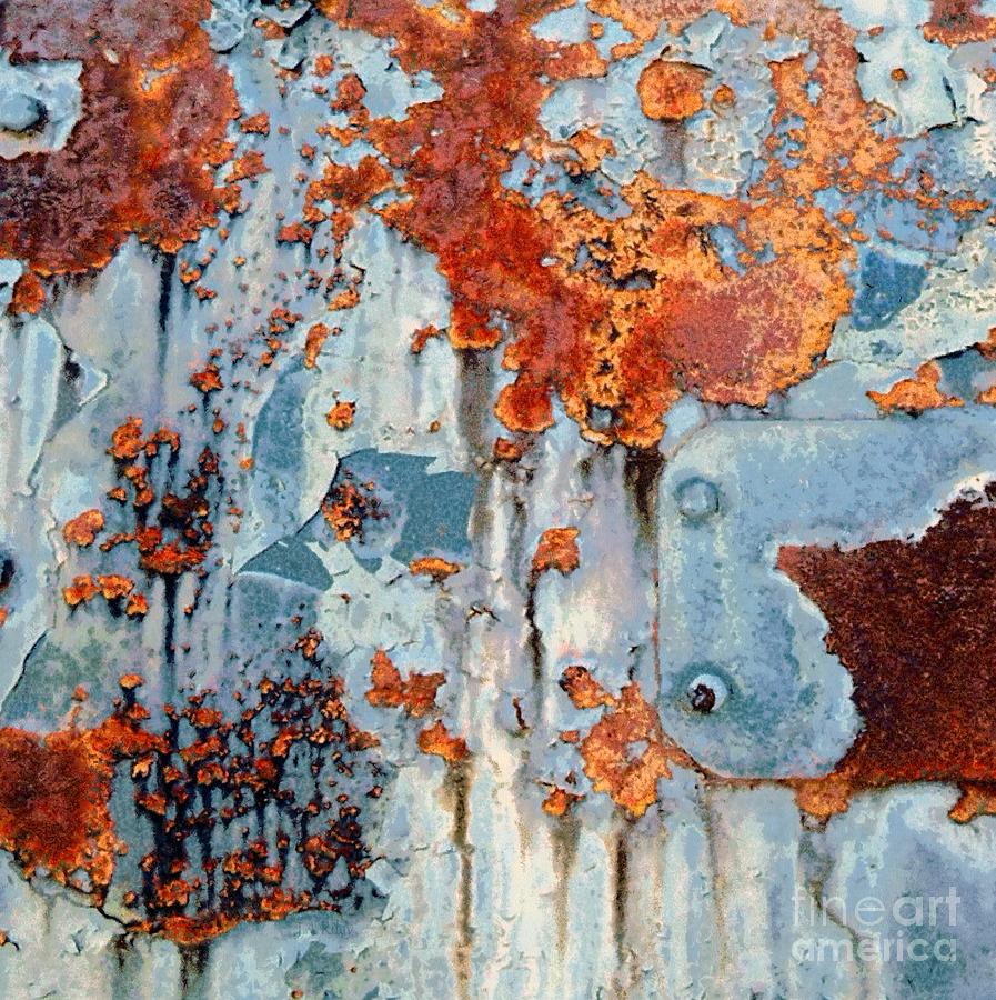 Rusty Blues - Rail Rust  Photograph by Janine Riley