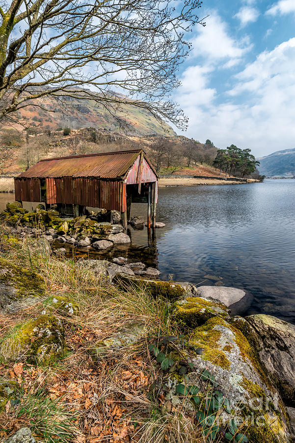 Snowdonia National Park Photograph - Rusty Boathouse by Adrian Evans