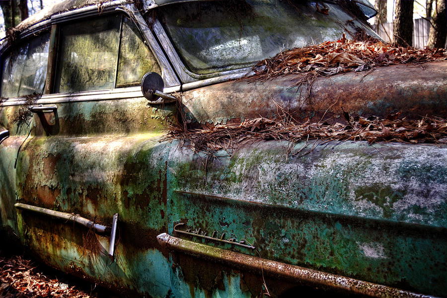 Transportation Photograph - Rusty Cadillac by Greg and Chrystal Mimbs