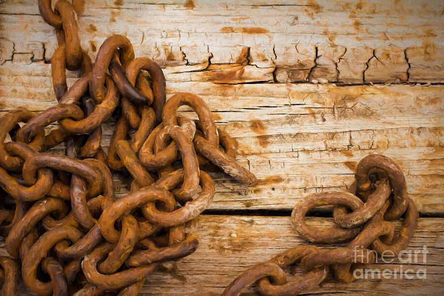 Rusty chain Photograph by Les Palenik
