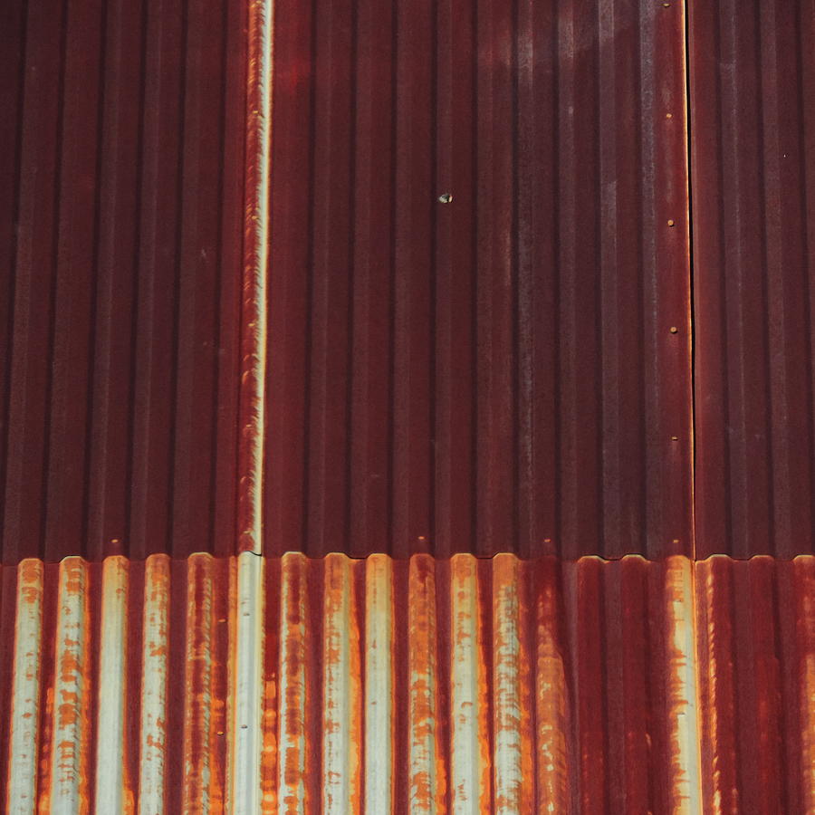 Rusty Corrugation  Photograph by Bill Tomsa