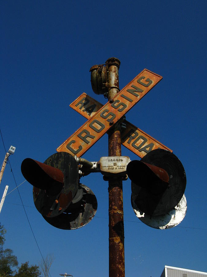 Rusty Crossing Signal Photograph by Bill Tomsa