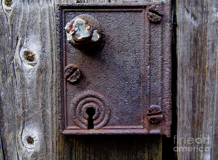 Rusty Door Latch and Lock Photograph by D Hackett