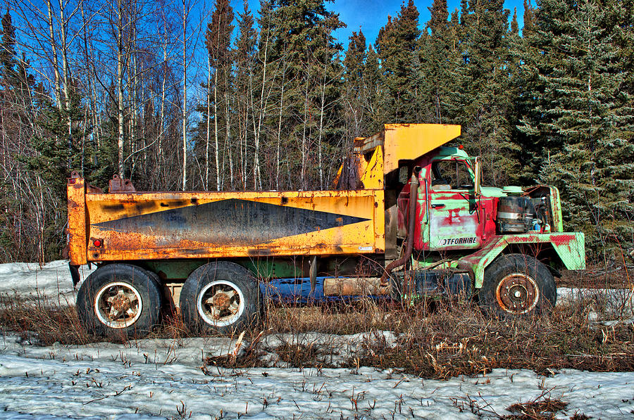 Spring Photograph - Rusty Dump Truck by Cathy Mahnke