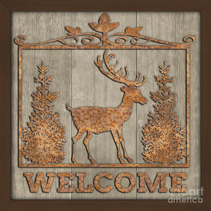 Rusty Elk Welcome-JP3468 Painting by Jean Plout