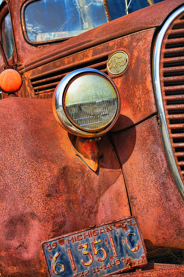 Rusty old Ford Photograph by Pat Cook