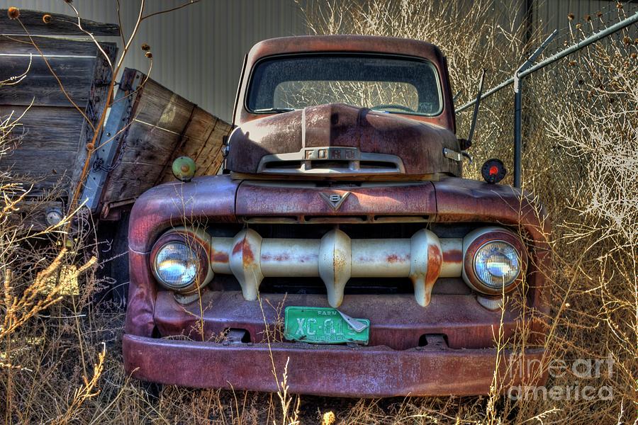 Rusty Ford Photograph by Tony Baca